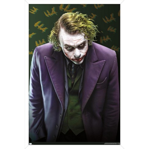 Trends International Dc Comics - The Joker - The Dark Knight Framed Wall  Poster Prints White Framed Version 22.375