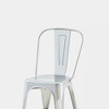 IHOMEADORE 18Inch High Gloss Silver Industrial Metal Dining Chairs set of 2 - 3 of 4