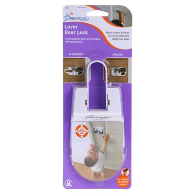 Image of Dreambaby White Plastic Lever Handle Lock 1 pk (Case of 6)