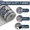 Washable Area Rugs Non-Slip Vintage Rugs for Living Room, Low Pile Stain-Resistant Distressed Oriental Carpet, Foldable Floral Print Floor Covering - 3 of 4