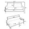 GlasFlength Sofas Modern Sofa with Comfortable Seating for Living Room or Lounge Area Green,57.1”*24.4”*30" - 2 of 4