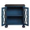 ORRD Antique Blue Console Table with Glass Doors, 2-Door Entryway Cabinet with Shelf, Farmhouse Hallway Storage for Living Room - 4 of 4