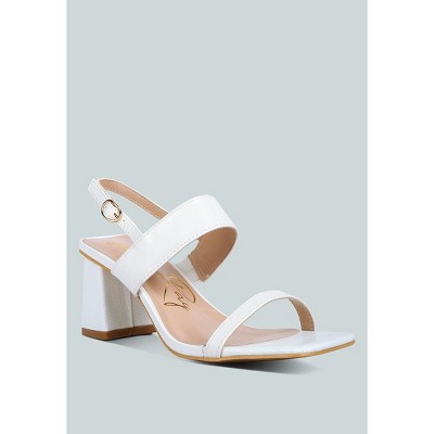 Kirk Elasticated Gussets Block Heel Sandals