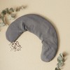 Bucky Linen Hot/Cold Neck Wrap, Natural Buckwheat Seed Filling, Hypoallergenic, Gray - 2 of 4