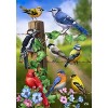 Country Birds Spring House Flag Goldfinches Blue Jay 28" x 40" Briarwood Lane - image 3 of 4