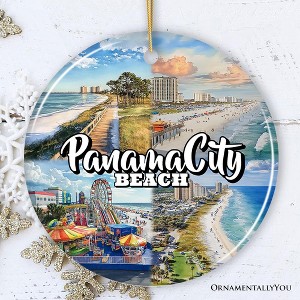 Panama City Beach Tropical Paradise Ornament, Florida Coastal Christmas Gift and Souvenir| OrnamentallyYou - 1 of 4
