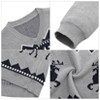 Clearlove Men's Christmas Sweaters Holiday Reindeer Snowflakes V Neck Jumpers - 4 of 4