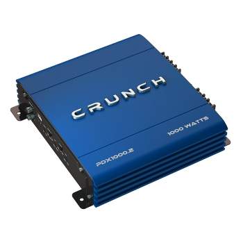 Crunch PowerDriveX 1000 Watt 2 Channel Car Stereo Amplifier, Blue with Crunch 300W Maximum 6.5 Inch 3-Way 4 Ohm CS Speaker, Black