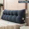 Bekrvio Teddy Velvet Headboard Pillow with Side Pocket, Soft Wedge Backrest Cushion with Removable Cover for Bed & Sofa,Twin/Queen/King - 3 of 4