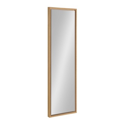 16" x 48" Evans Framed Wall Panel Mirror Natural - Kate and Laurel