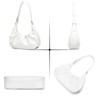 Shoulder Bag Crescent Handbag Ruched Purse Underarm Bag Mini Hobo - 4 of 4