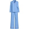 Lands' End Women's Cotton Poplin 2 Piece Pajama Set - Long Sleeve Top and Pants - 3 of 3