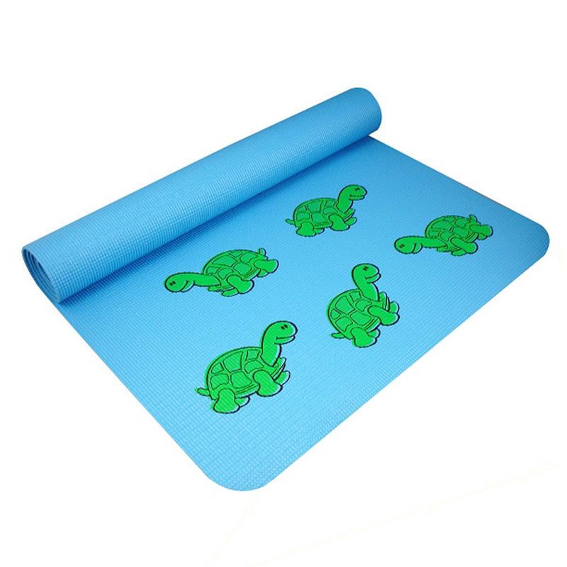 Yoga Direct Turtle Kids&#39; Yoga Mat - Blue (4mm), 1 of 5