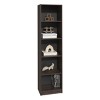 Slim Bookcase with Contemporary Style and Fixed Shelves, 71in Vertical Design for Small Spaces-3irtyhousy - 2 of 4
