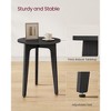 Compact Round Nightstand, Small Side End Table, Mid-Century Modern Style, for Tight Spaces - 3 of 4