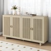 60" Modern Style Sideboard with Superior Storage Space, Hollow Door Design and 2 Adjustable Shelves 4A - ModernLuxe - image 3 of 4