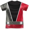 Popfunk Power Rangers Dino Fury Red Ranger Front-Back Print Adult Sublimated Costume T-Shirt - image 2 of 4