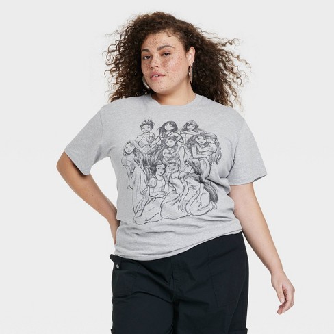 Plus Size Printed T-shirt, Dark Grey