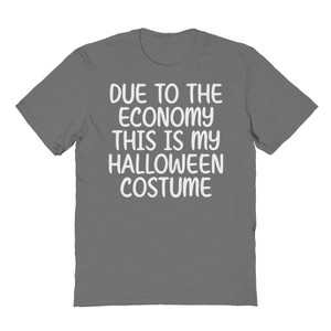Rerun Island Men's Halloween Due To Economy Halloween Short Sleeve Graphic Cotton T-Shirt - 1 of 2