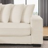 110.63" Corduroy L-Shaped Modular Sectional Sofa with Ottoman & Removable Cushions - 3 of 4