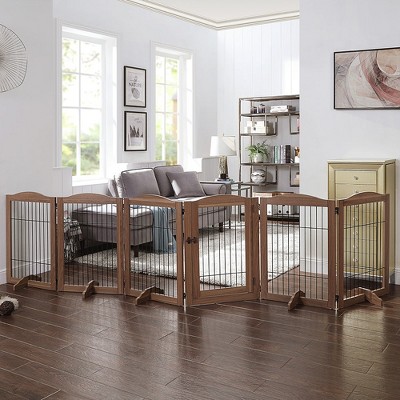 unipaws Wood and wire Pet Playpen with 4 Support feet