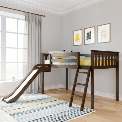 Max & Lily Letto Singolo Twin In Legno Massiccio – Con Letto Estraibile – Bianco