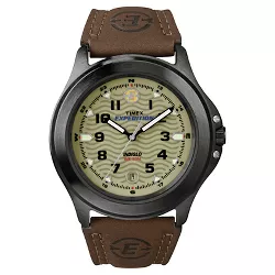 Men's Timex Expedition Field Watch with Leather Strap - Gray/Green/Brown T470129J