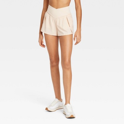 Women's Crossover Waistband High Rise Woven Shorts - JoyLab™