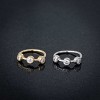 Jewelry Avalanche 14K Gold 3-stone Diamond Nose Hoop Ring, Bezel Set, 8mm, 20G - 4 of 4
