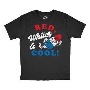 Youth Funny T Shirts Sarcastic Fourth Of July Popsicle Graphic Novetly Tee For Kids - Crazy Dog Youth T Shirt Black XL - 1 of 4