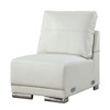Royal Hampton Modular Armless Lounge Chair, Chrome Metal, White Faux Leather - 2 of 4