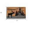 HomeRoots 18" X 30" Brown and Black Coir Woodland Welcome Outdoor Door Mat - 3 of 3