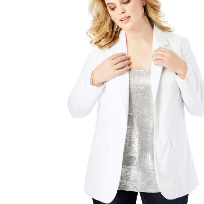 Roaman's Women's Plus Size Boyfriend Blazer