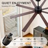 Airsurfer Ceiling Fan with LED Light and Remote Control Black Ceiling Fan with  Plywood Blades 6 Speed Reversible Quiet DC Motor for Livingroom - 4 of 4