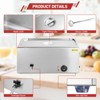 Commercial Food Warmer, 21 QT Full Pan Steam Table Stainless Steel Bain Marie Countertop Soup Station with Temper Control Drainage Faucet & Lid - 3 of 4