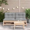 Garden Sofa Grey Solid pine wood 27.6 x 27.6 in Modular vidaXL - 3 of 4