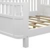 VASIP Twin Size Wood Platform Bed for Boys and Girls, Low Profile Kids Bed with Safety Rails ,White - 4 of 4