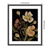 Kate and Laurel Framed Art Moody Floral 5 by Annie Quigley, 21x25, Stylish Black Narrow - 2 of 4