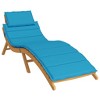 vidaXL Sun Lounger Cushion Blue 73.2 in.x22.8 in.x1.2 in. - 3 of 4