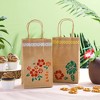Juvale 24-Pack Small Gift Bags with Handles, 5.3x3x8.5 Inch Bulk Kraft Paper Material Brown Bags, Use for Birthday Party Favors, Reusable Grocery - 2 of 4
