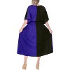 HAPPY BAY Women's House Daily Routine Evening Wear Vacation Casual Dailywear Holiday Loungewear Relaxed Fit Caftan Maxi Night Shirts 3X-4X Black, - 3 of 4