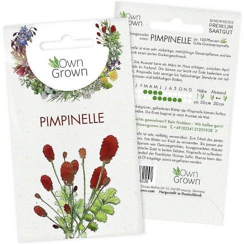 Owngrown Pimpinelle Seeds For 100 Herb Plants, Red : Target