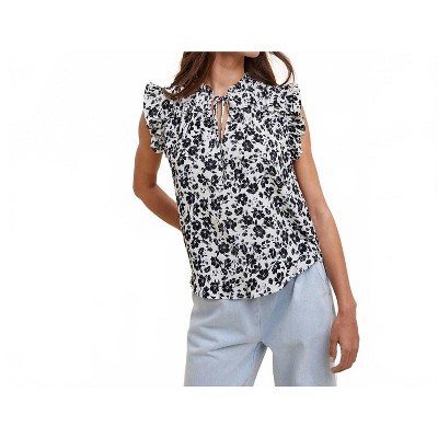 Women's Cami Floral Ruffle Blouse - WISHLIST