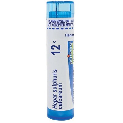 Hepar Sulphuris Calcareum 12C by Boiron Homeopathic Single Medicine For Cough, Cold & Flu  -  80 Pellet