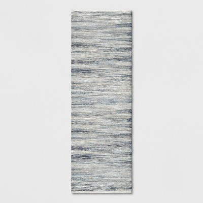 Honeybloom Neutral Flatweave Runner, 2x7, Grey, Cotton Sold by at Home