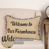 Ashmont Burlap Vintage Welcome to Our Farmhouse Pillow 14x22 VHC Brands - 3 of 4