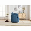 TOAOTBNBO Oversized Swivel Accent Chair with Ergonomic Armrests, Round Barrel Arm Chair with Curved Backrest Upholstered Chair for Hotel - 3 of 4