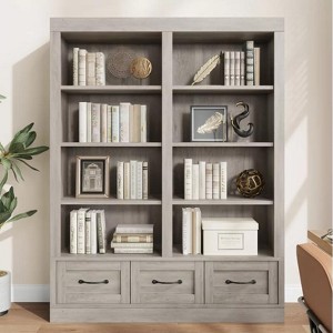 Nasitip 74.5" Tall Bookshelf with Double Storage, 6-Tier Wide Bookshelves with 12 Cubbies for Home Office Library - 1 of 4