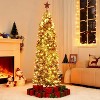 6ft Pencil Christmas Tree, Pre-Lit Artificial Xmas Tree with Metal Stand, Slim Holiday Decoration for Home, Office, Party - 3 of 4