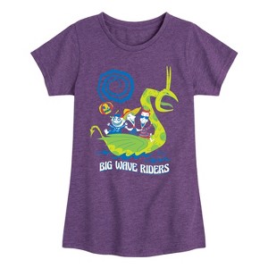 Girls' - Disney - Big Wave Riders Fitted Short Sleeve Graphic T-Shirt - 1 of 4